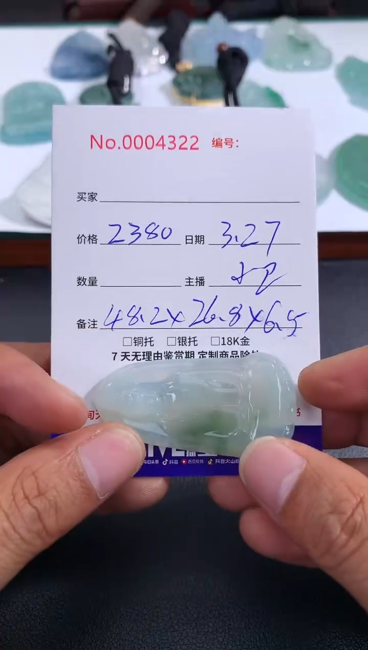 翡翠未镶嵌颈饰素衣