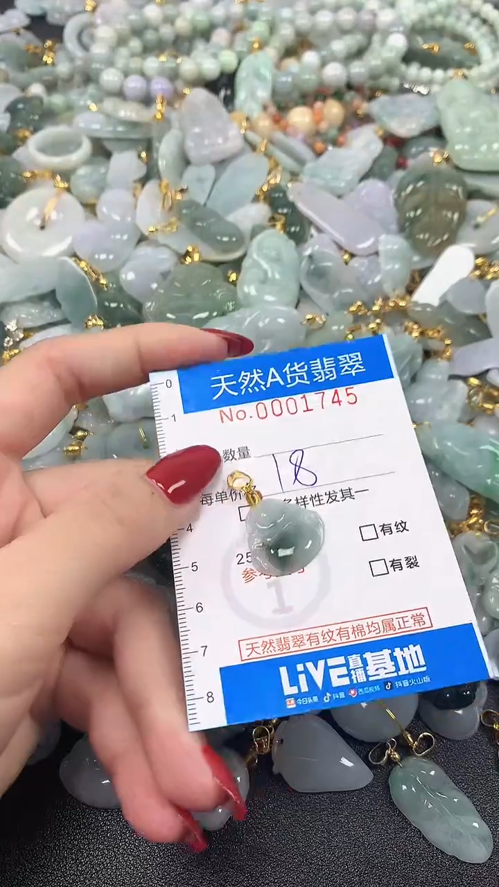 颈饰未镶嵌翡翠净货挂件-1745