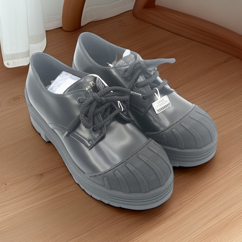 未使用 DIOR/迪奥 36.5码黑色舒适贝壳头乐福鞋/TT250255