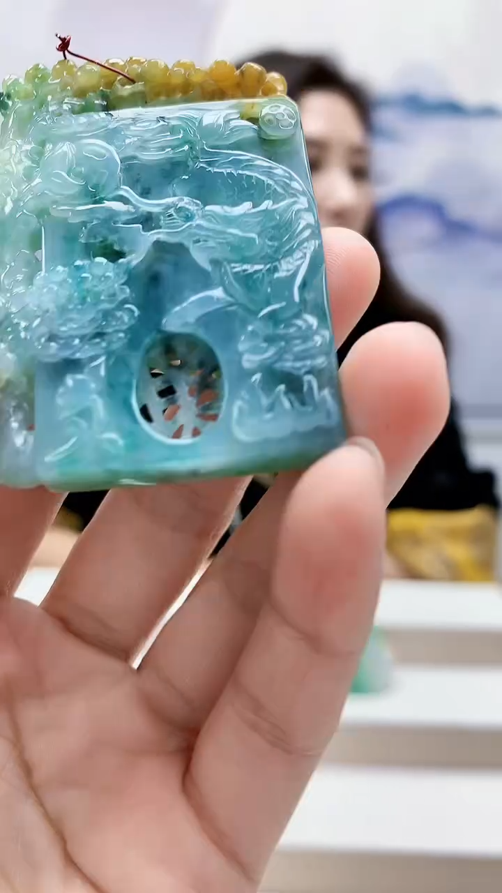 未镶嵌定制翡翠4829lr-毛货挂件41