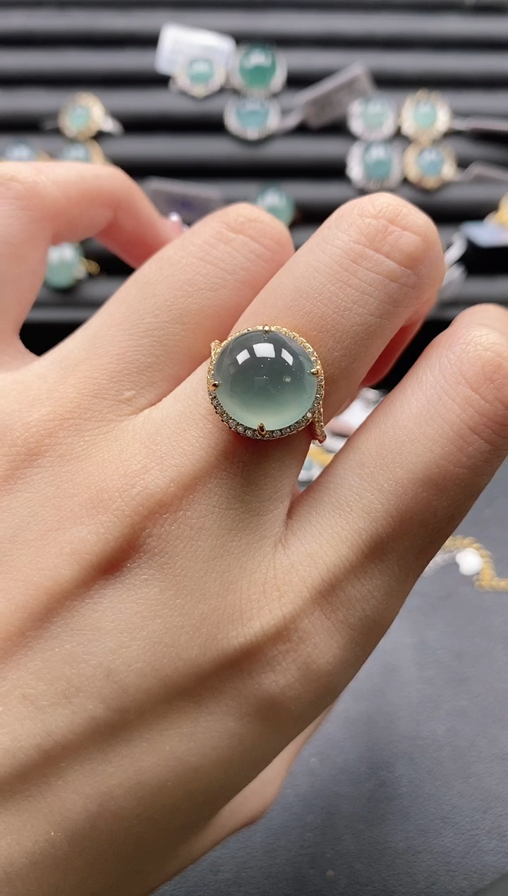 【闪购商品】翡翠戒指银S925镶嵌1111
