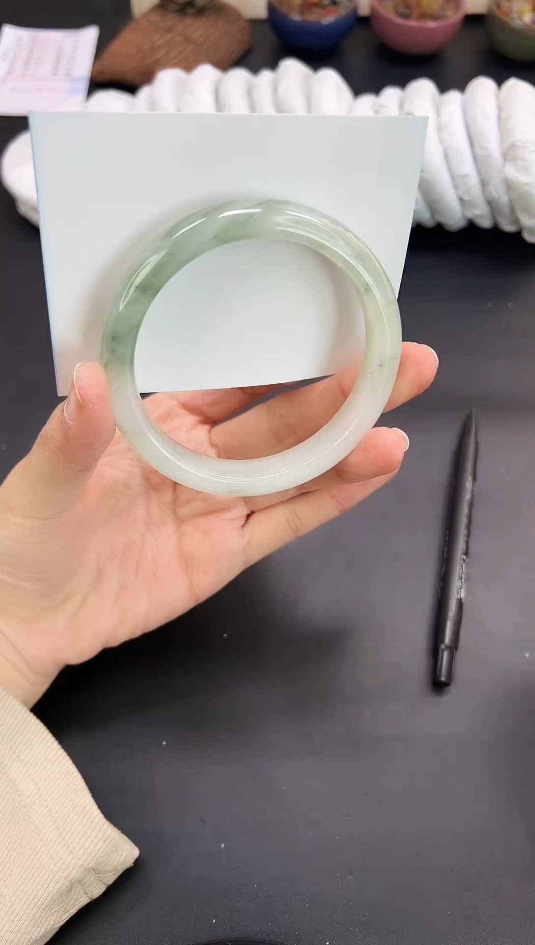 未镶嵌手镯石英质玉A245-62`63