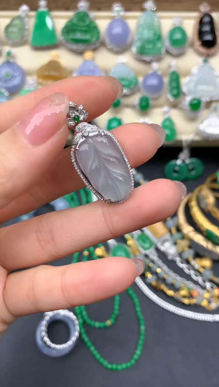 【闪购商品】翡翠颈饰18K金镶嵌421-中国好珍宝