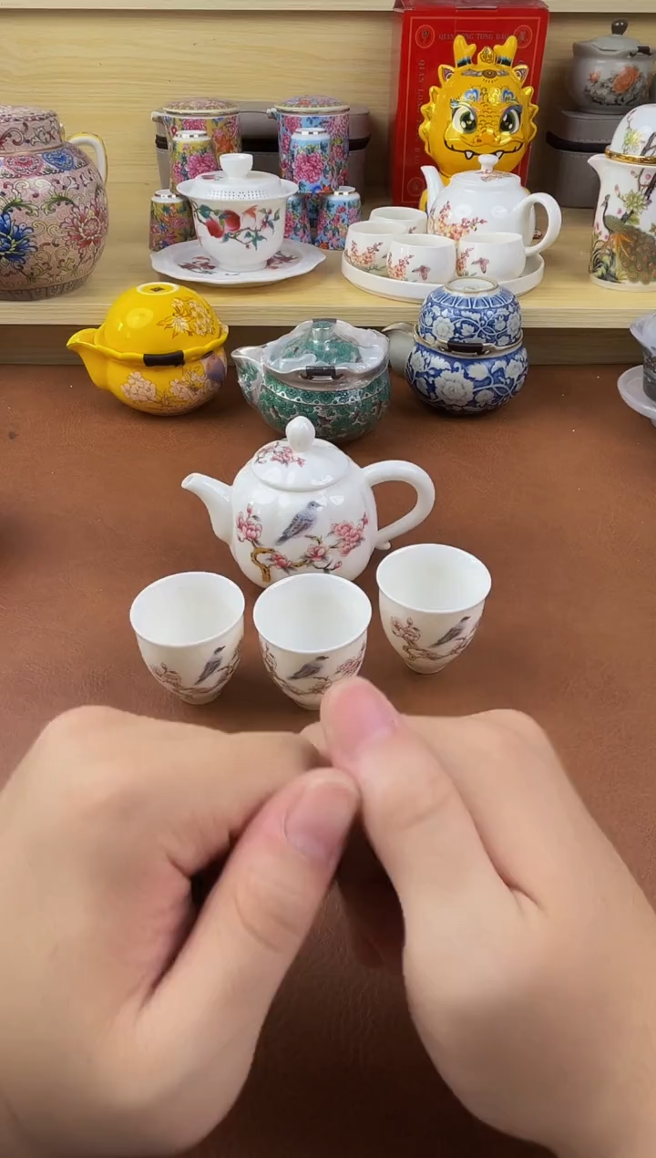陶瓷茶具摆件旅行套组