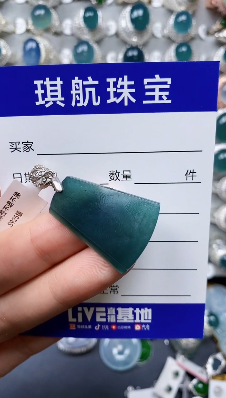 【闪购商品】翡翠颈饰银S925镶嵌0298