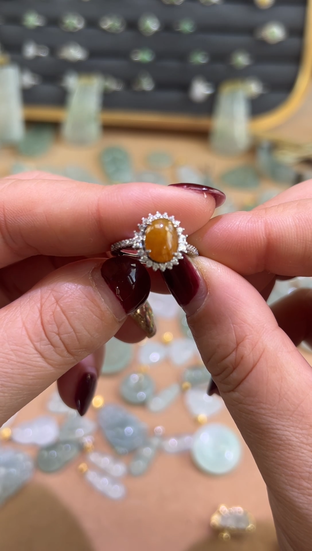 【闪购商品】翡翠颈饰银S925镶嵌戒指