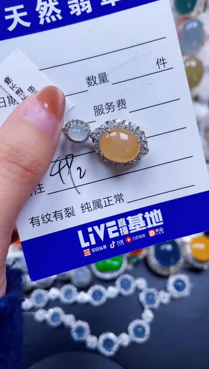 颈饰银S925镶嵌翡翠492