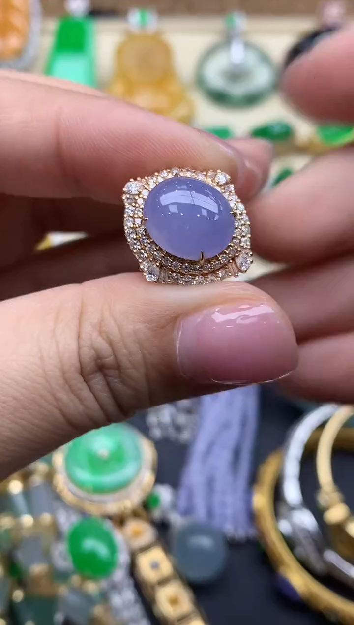 【闪购商品】翡翠戒指18K金镶嵌624-中国好珍宝