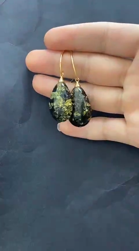 未镶嵌琥珀裸石琥珀耳坠