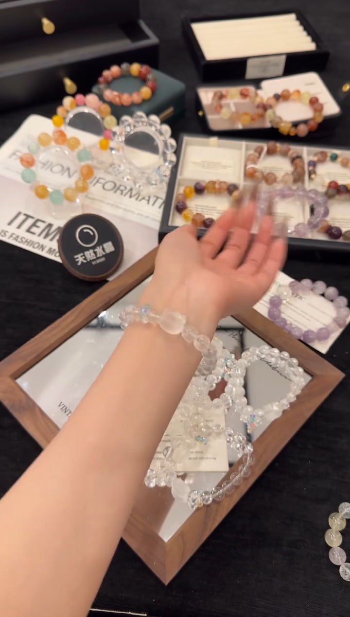 未镶嵌手链水晶奶白晶x3475