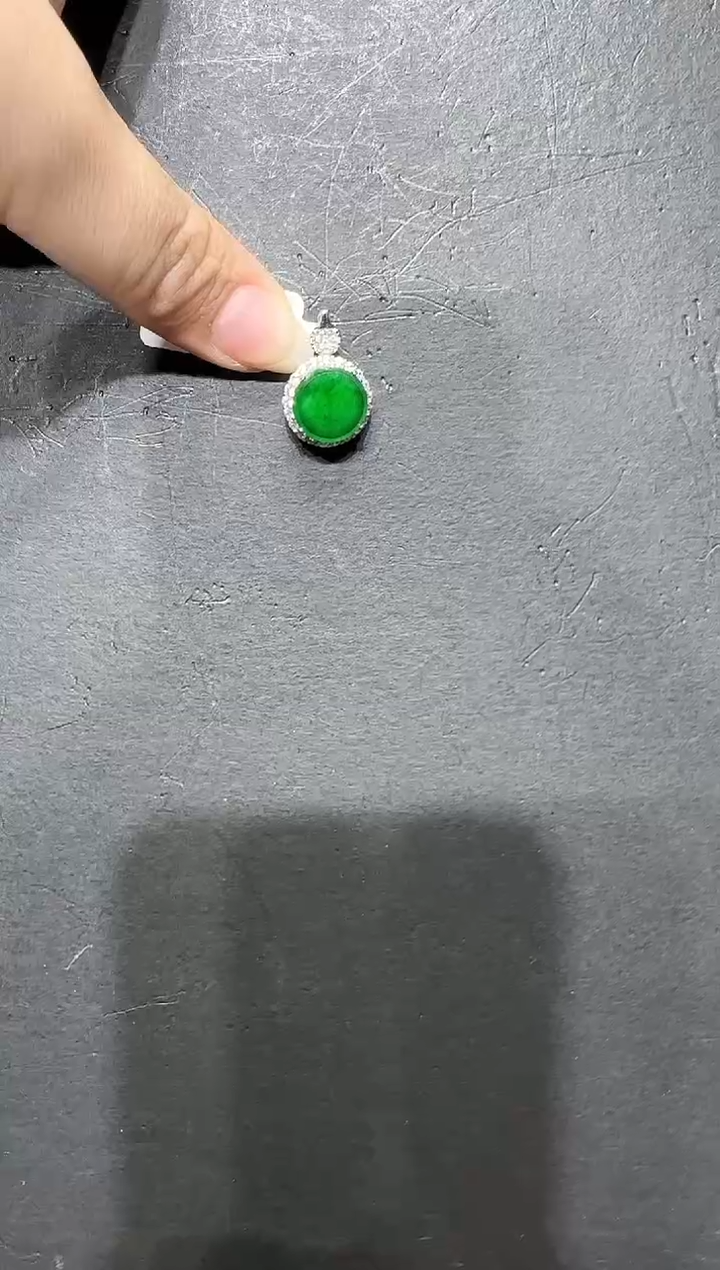 【闪购商品】翡翠吊坠(不含链)银S925镶嵌翡翠无事牌
