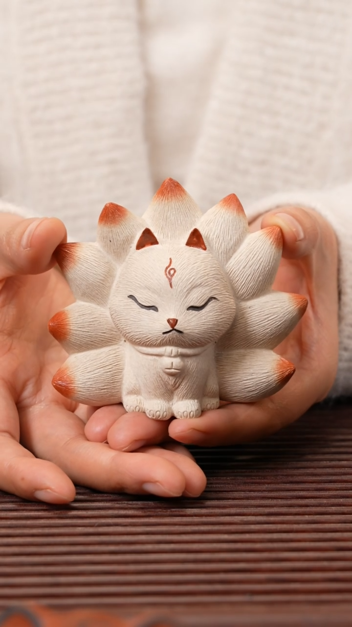 【闪购商品】紫砂茶宠精工敲毛 小九尾