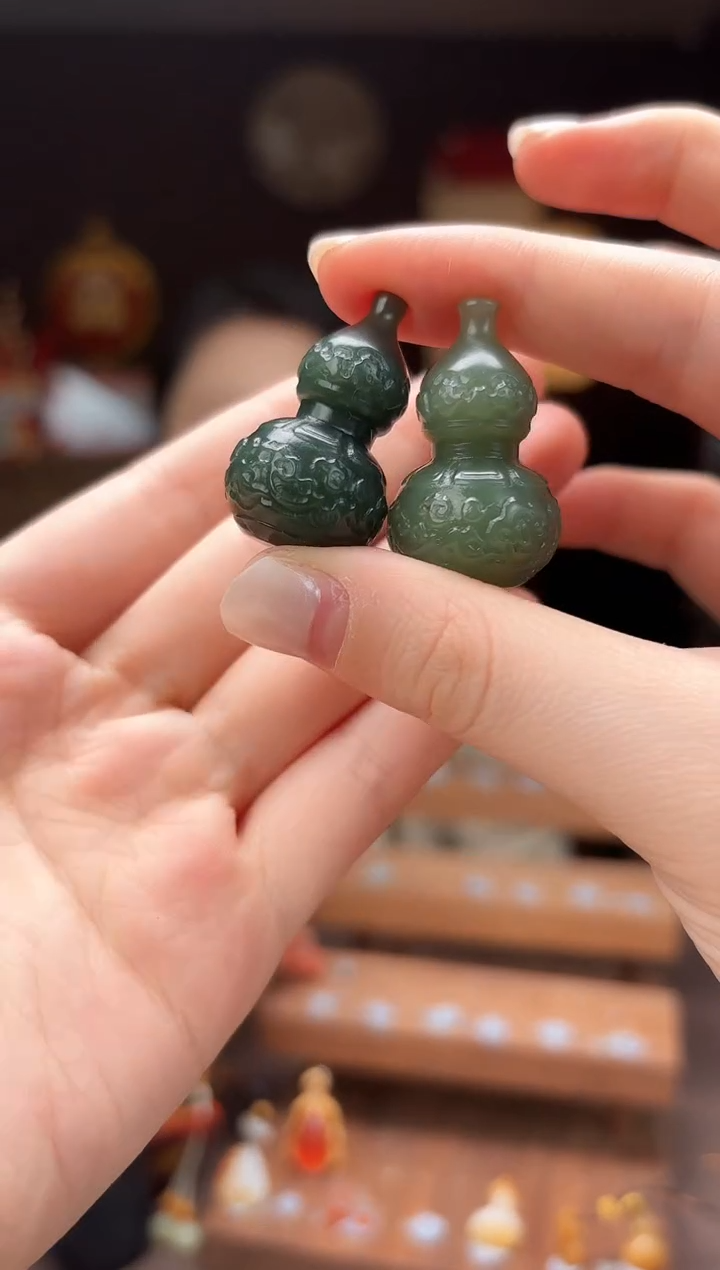 【闪购商品】和田玉W39仿古纹大葫芦-多样性发其一未镶嵌-