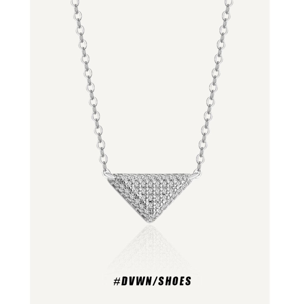 链子925银 【高定系列】银色素款三角标项链