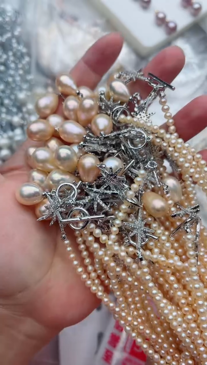 项链未镶嵌淡水珍珠多样性发其一，非无暇