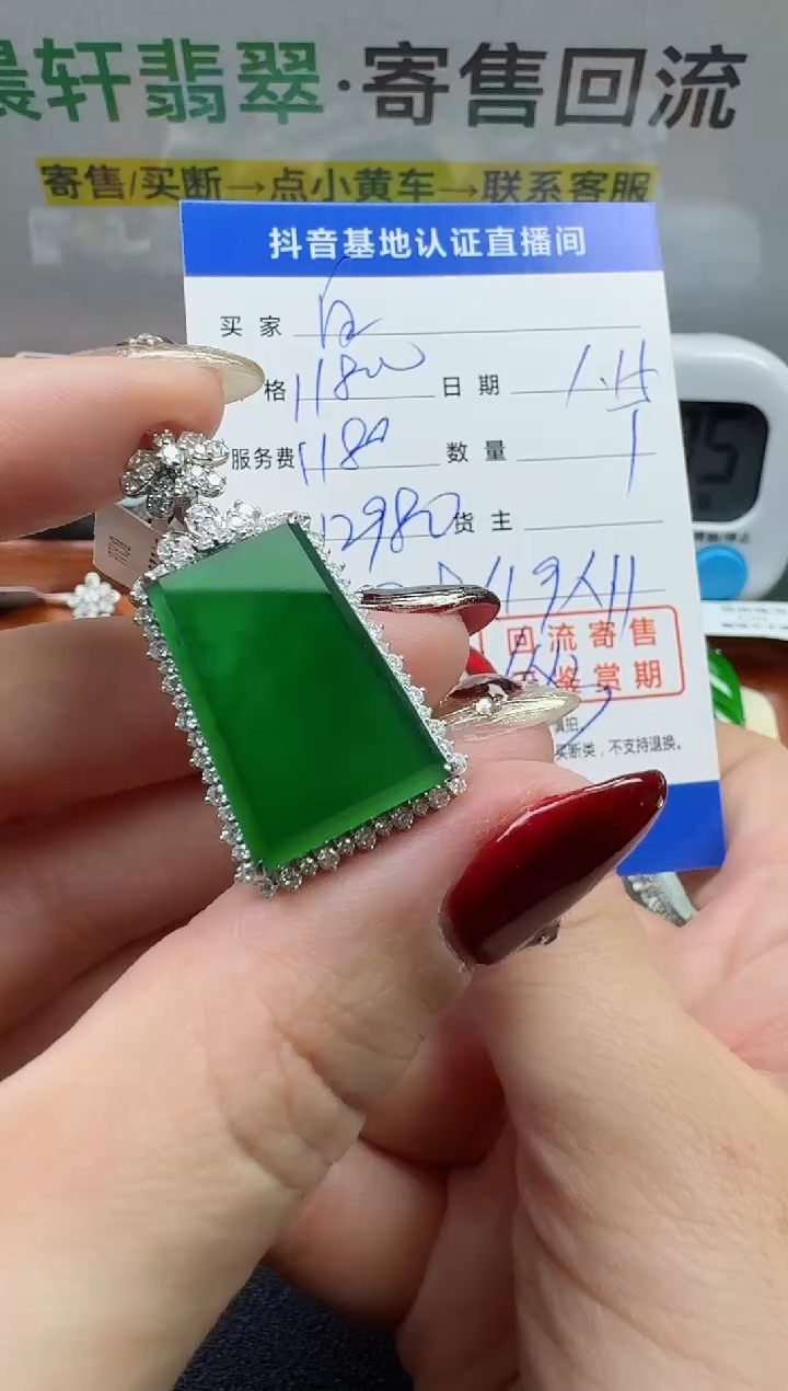 【闪购商品】翡翠颈饰18K金镶嵌寄售回流，不退不换