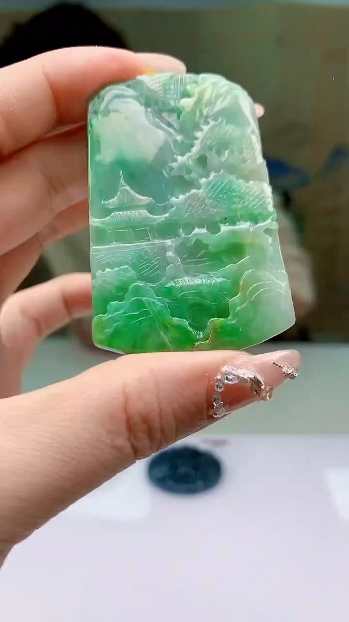 【闪购商品】定制翡翠未镶嵌1502ty-毛货挂件24