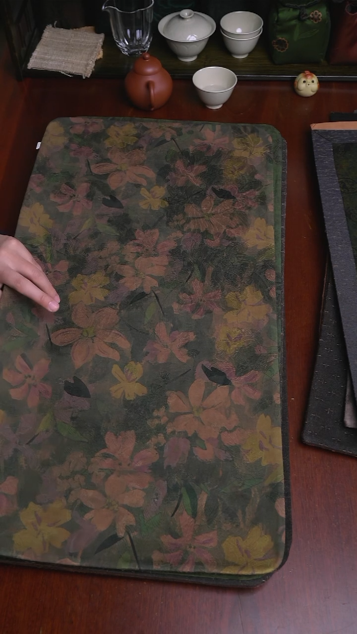 5024双面香云纱茶席