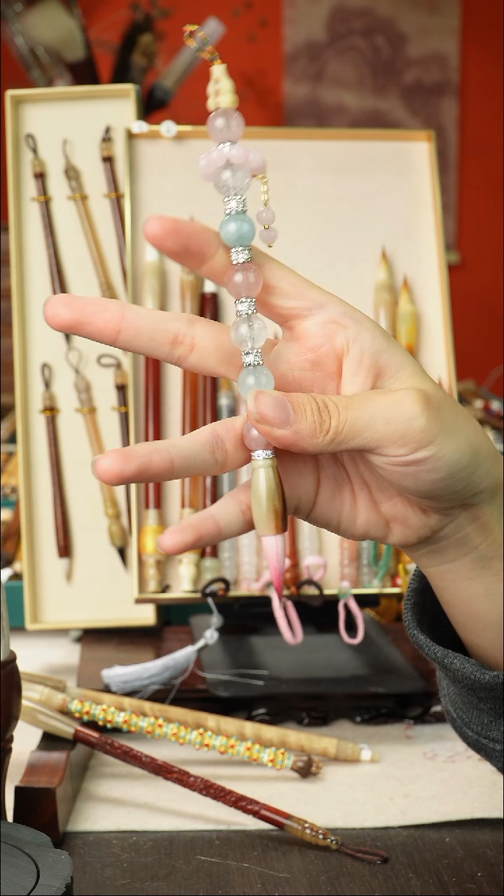  孤品高货毛笔链接 清水试笔 蘸墨不退