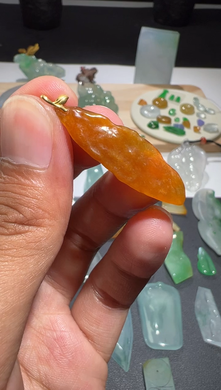 【闪购商品】定制翡翠18K金镶嵌天然缅甸A货翡翠