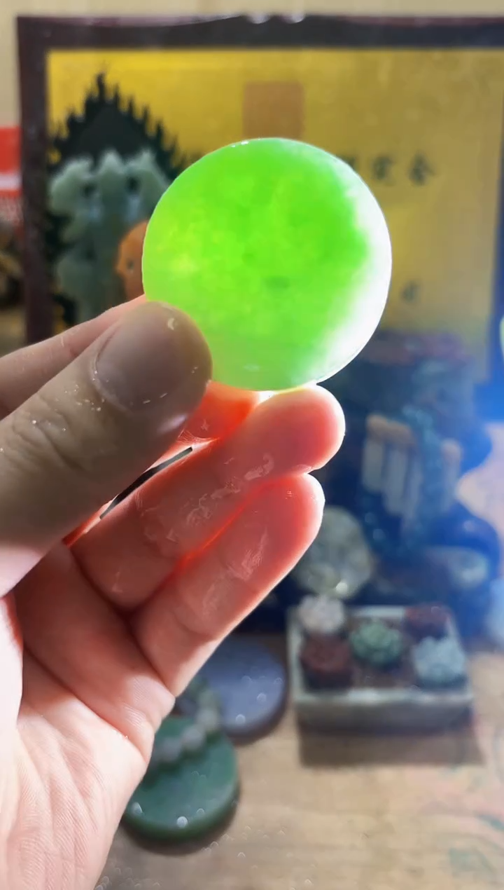 未镶嵌挂件翡翠A货常星8180