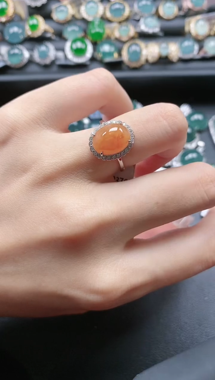 【闪购商品】翡翠戒指银S925镶嵌51151