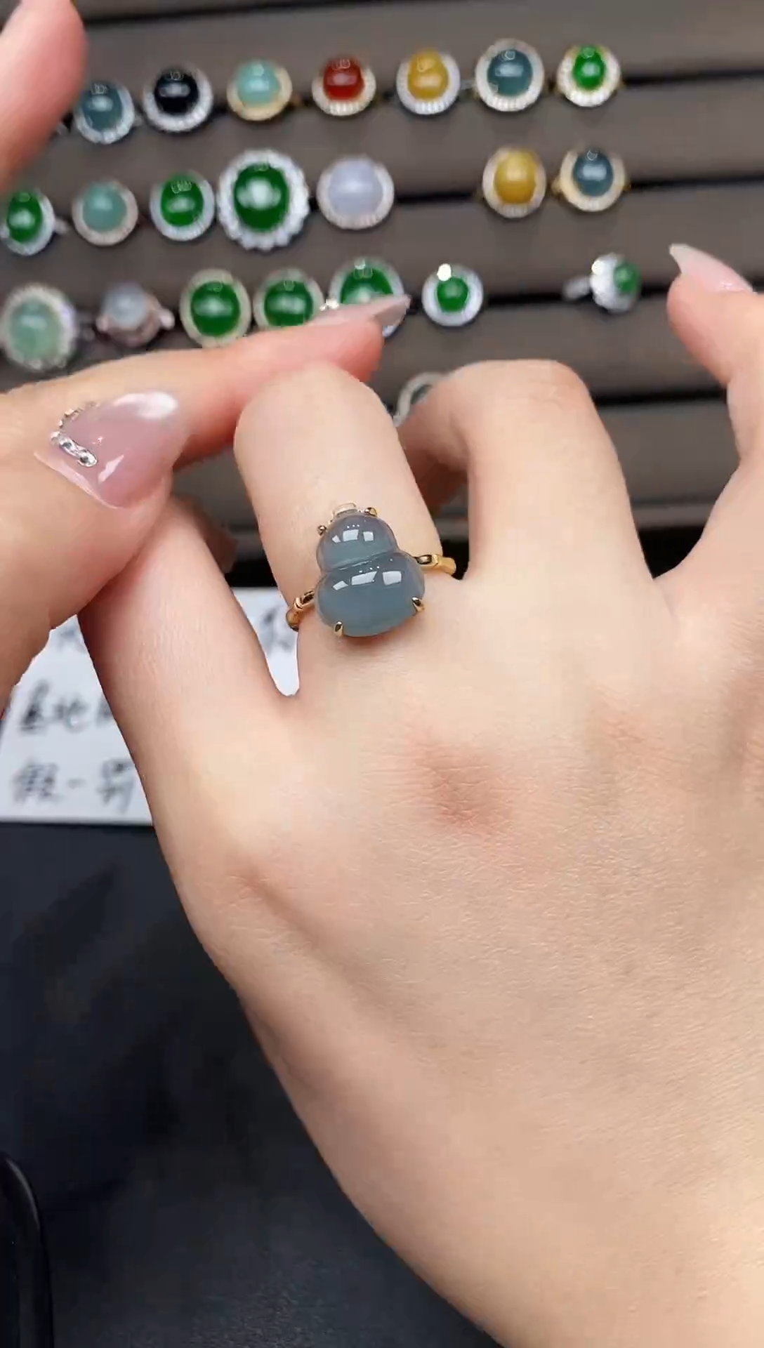 银S925镶嵌戒指翡翠111