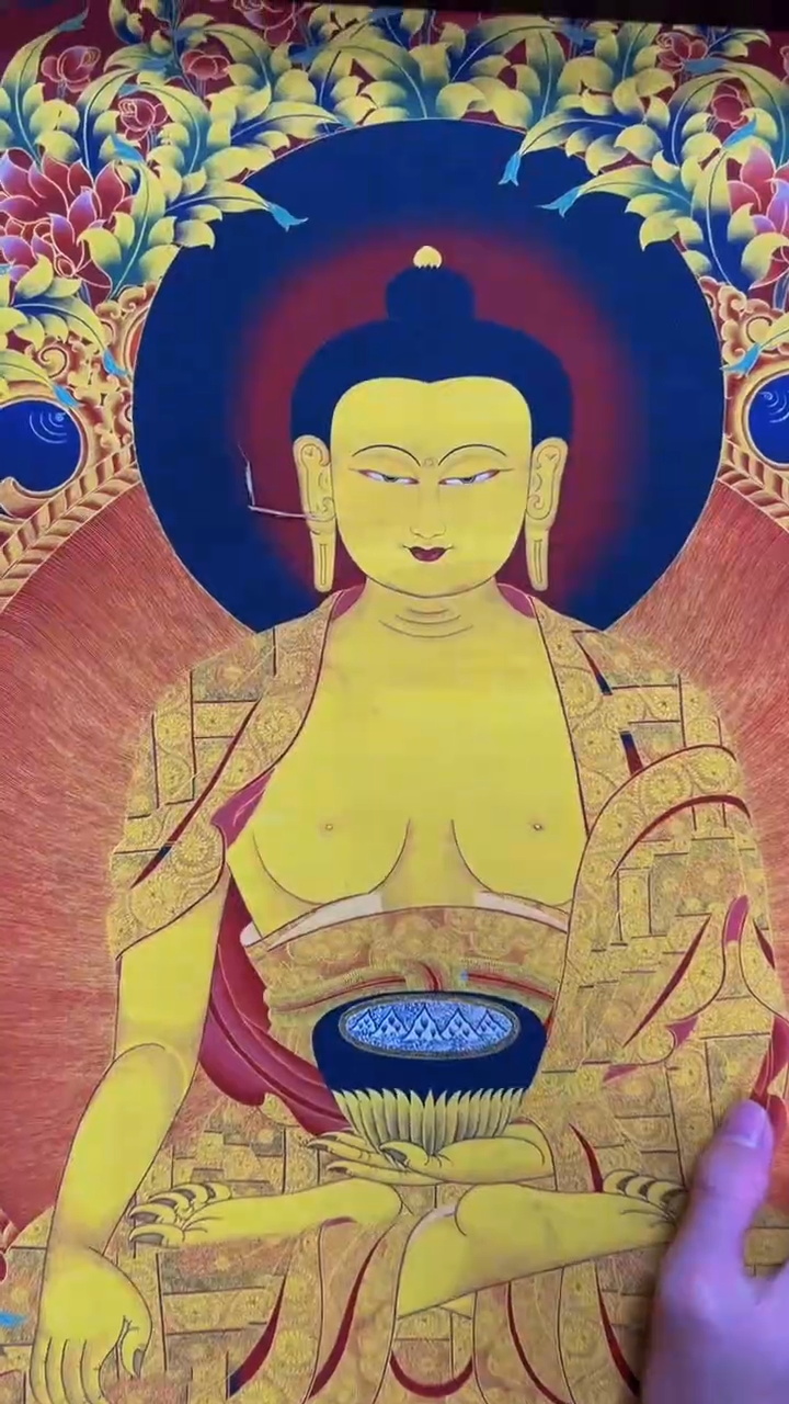装裱画精品手绘唐卡链接--A释迦牟尼佛
