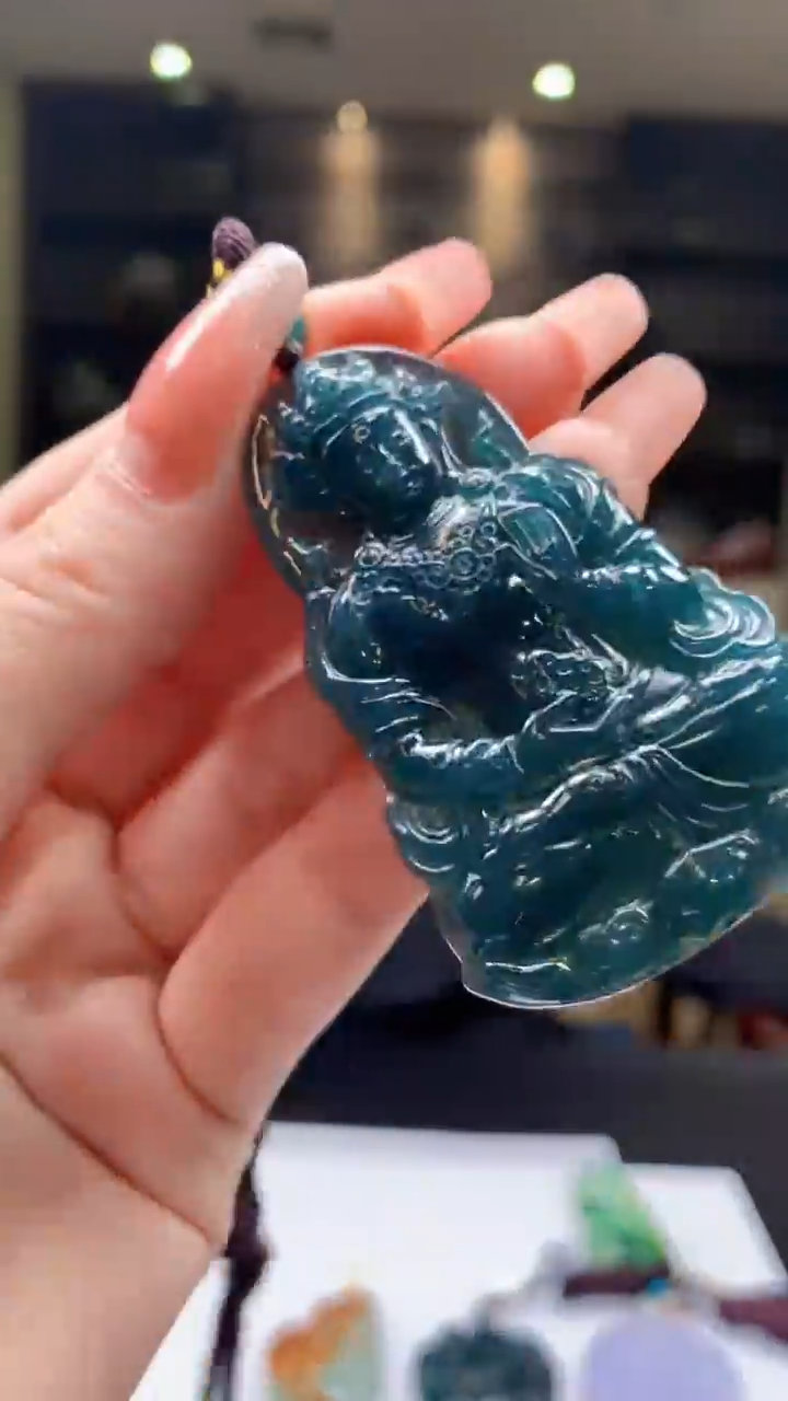 【闪购商品】定制翡翠未镶嵌1074-毛货挂件24