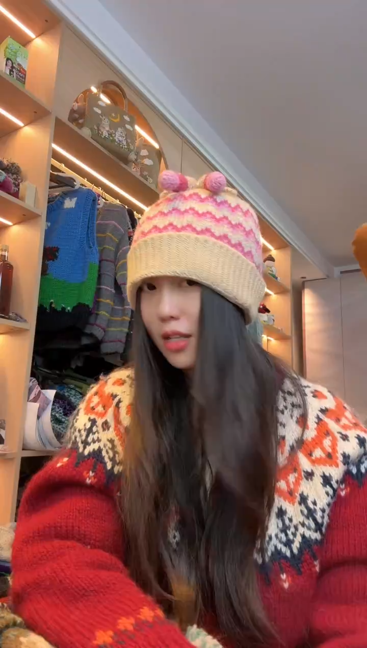 羊毛白粉好事发生帽