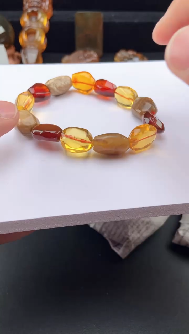 【闪购商品】琥珀手链未镶嵌多宝随形手串