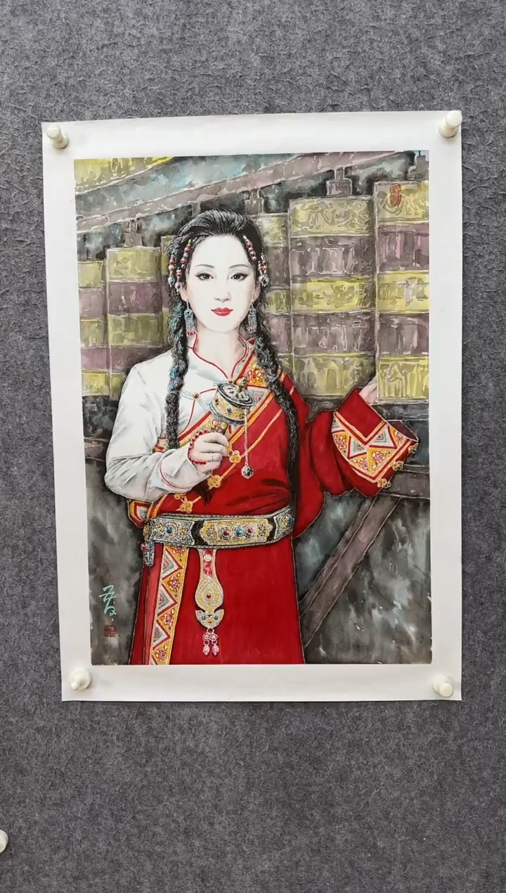 【闪购商品】国画ST-JCJ人物绘画作品