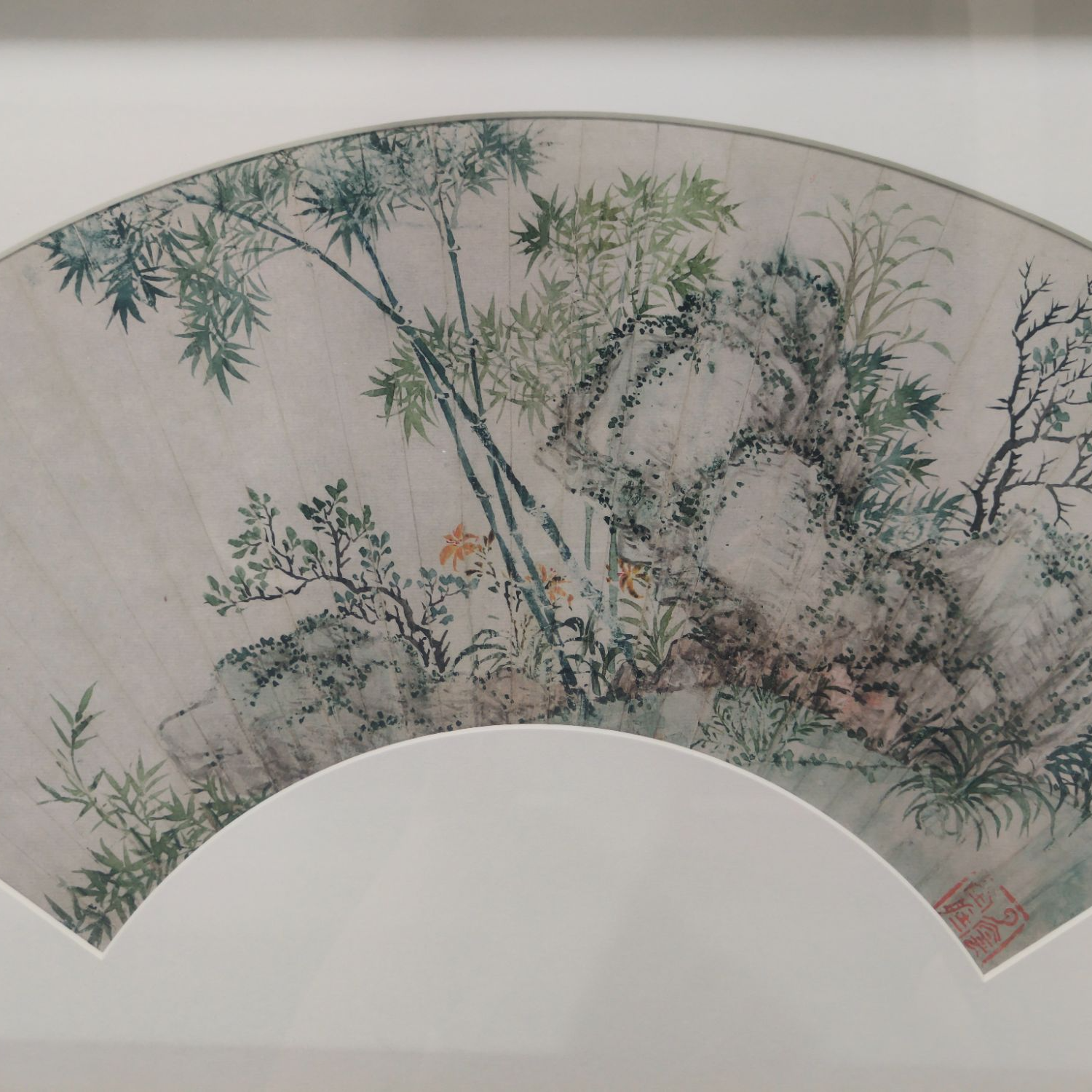 客厅扇面装饰画卧室床头扇面国画芯书房新中式办公室挂画墙壁画