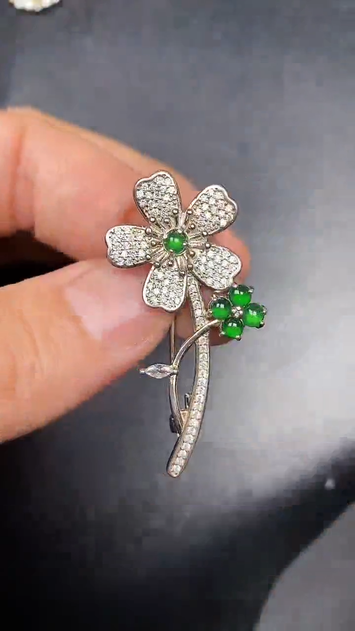 银S925镶嵌戒指翡翠2180