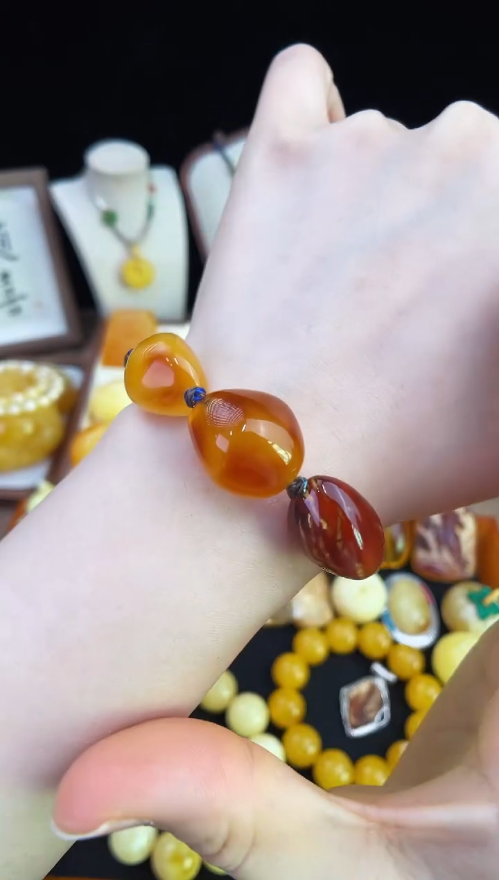 琥珀未镶嵌珠宝奇石柒月