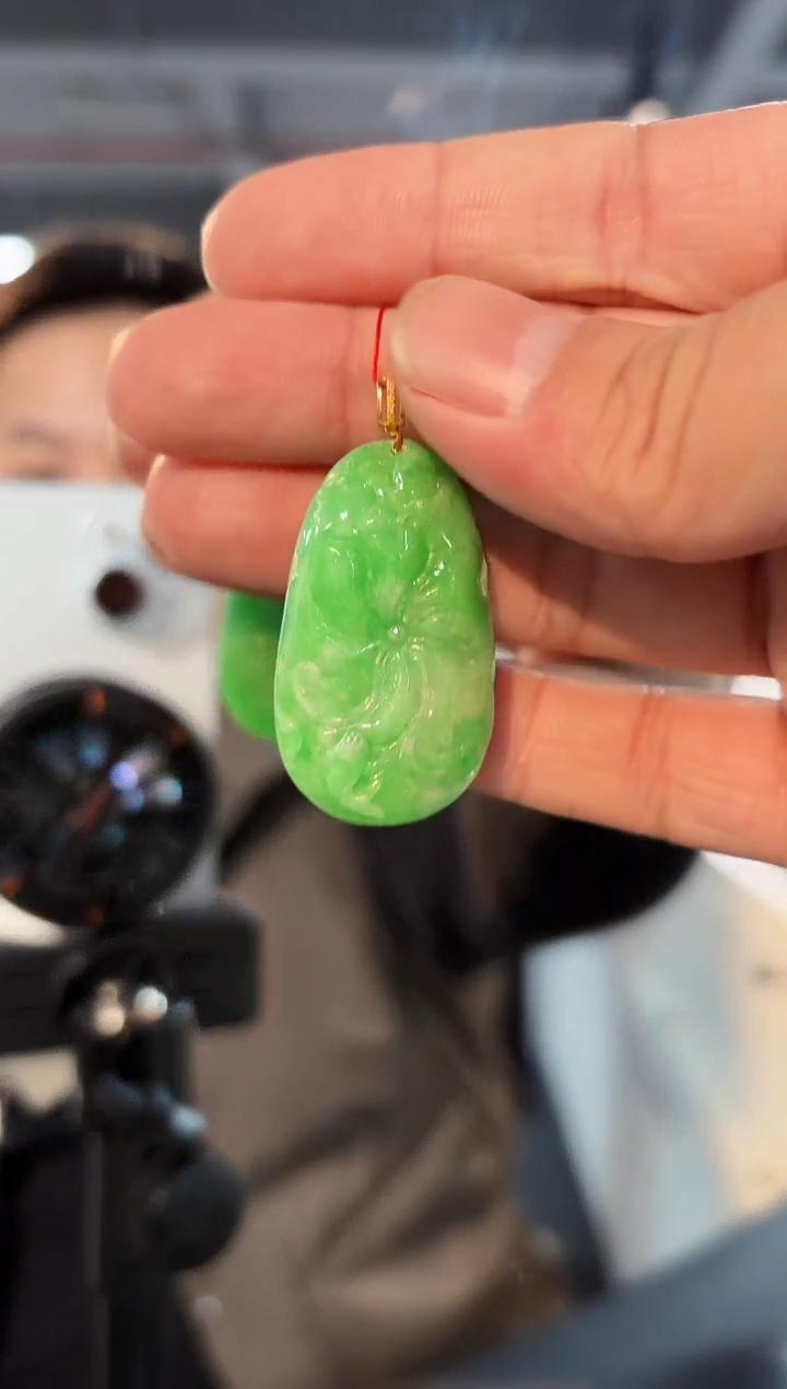 【闪购商品】翡翠颈饰18K金镶嵌缅料A货/支持复检/一件