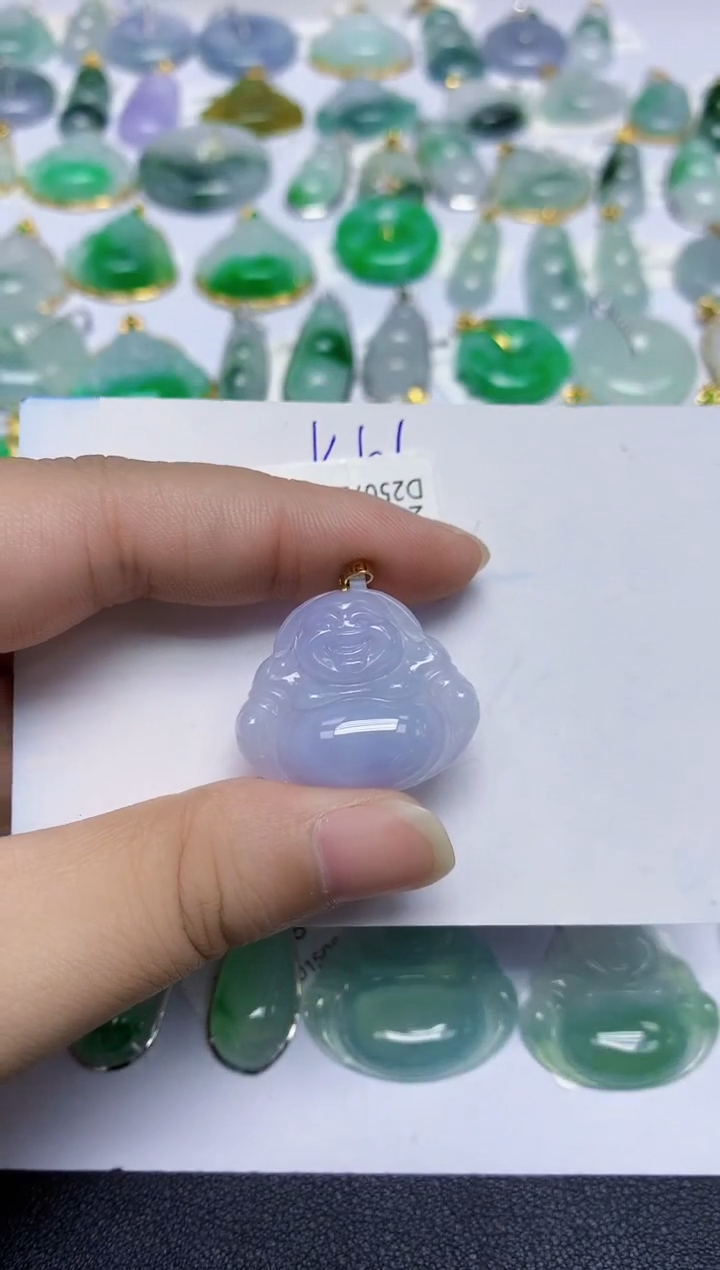 颈饰18K金镶嵌翡翠天然缅甸翡翠A货翡翠百元以上9元证书费自理