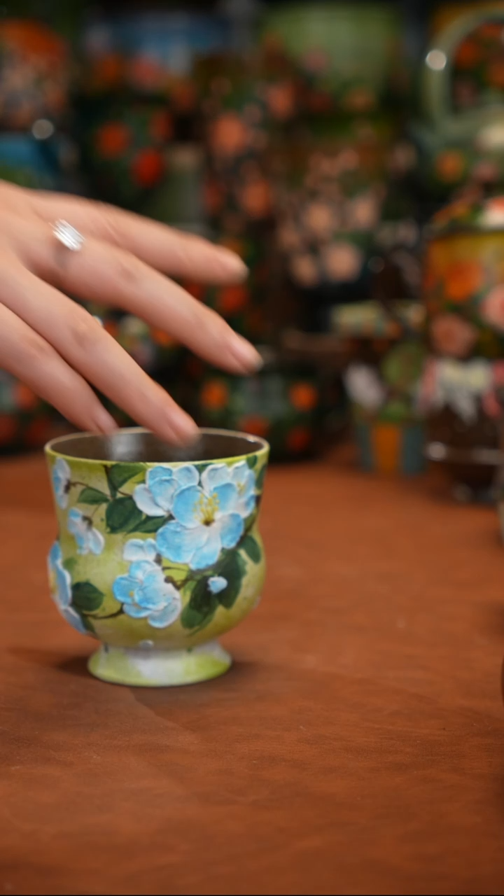 紫砂油画手绘釉下彩