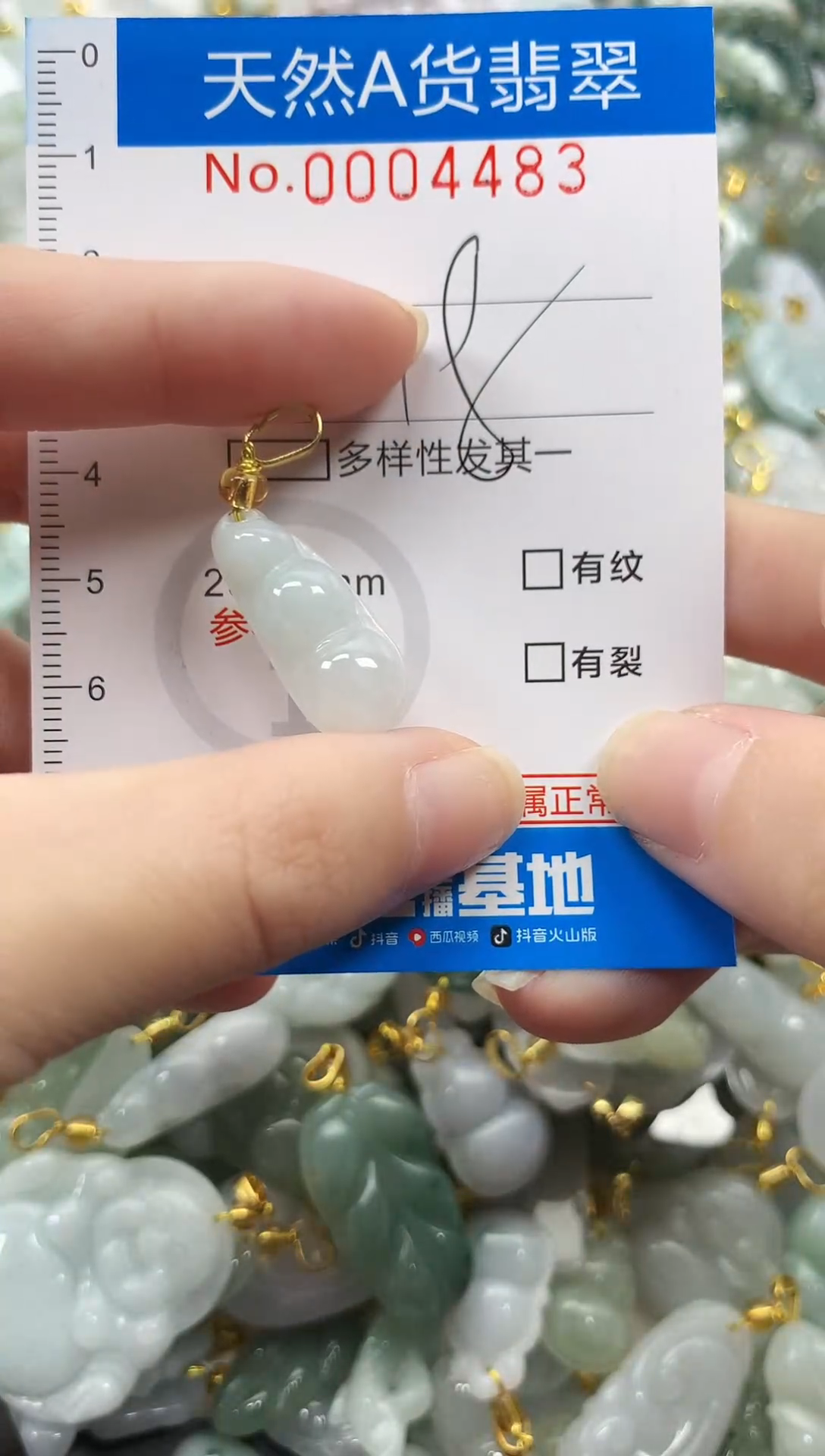颈饰未镶嵌翡翠净货挂件-4483