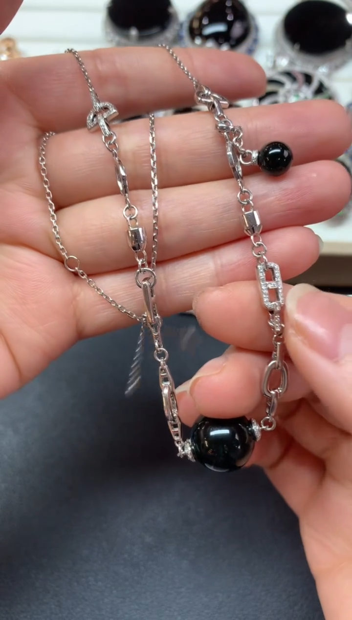 【闪购商品】翡翠套链18K金镶嵌Z857|13800