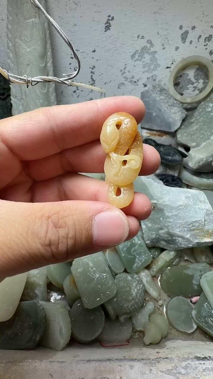 吊坠(不含链)未镶嵌和田玉蛇 