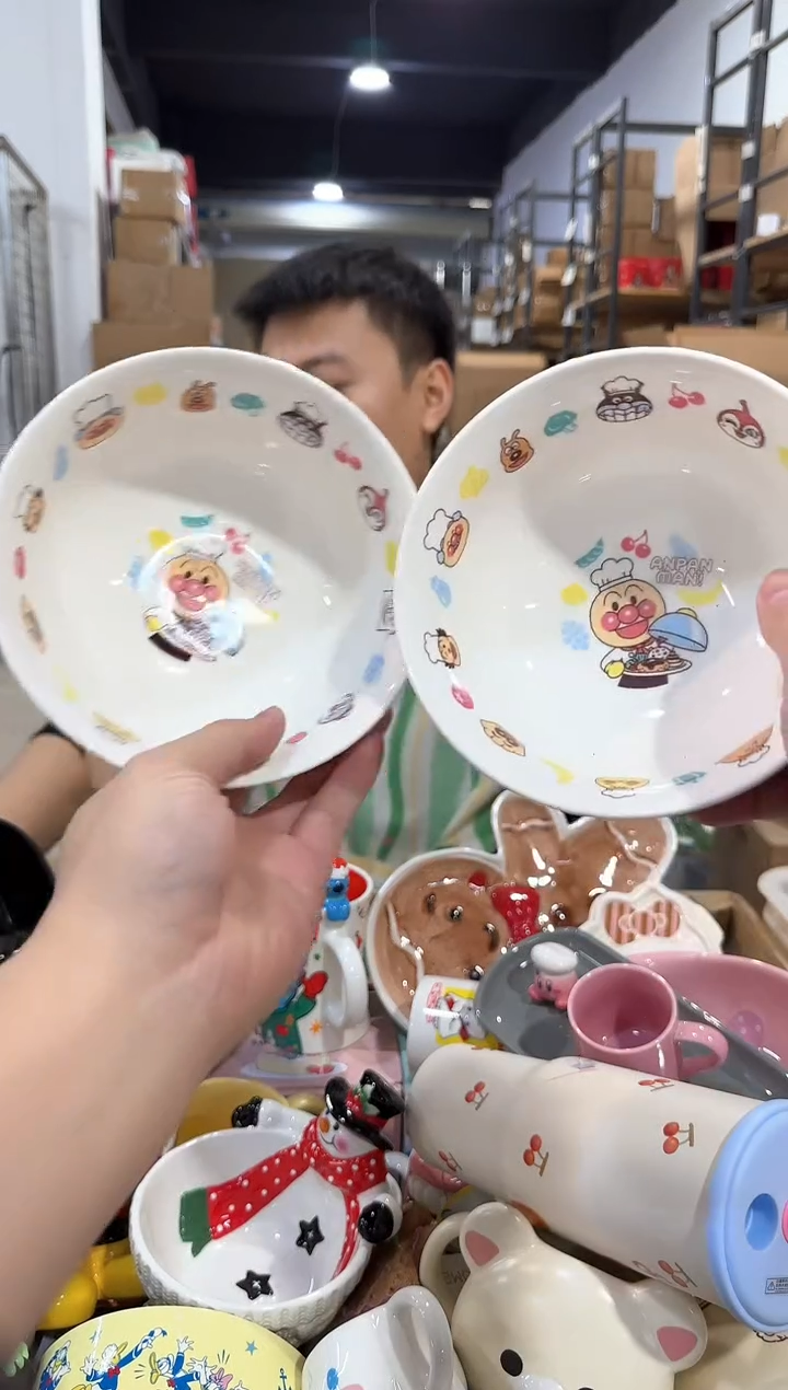 瓷片面包超人大碗2件套