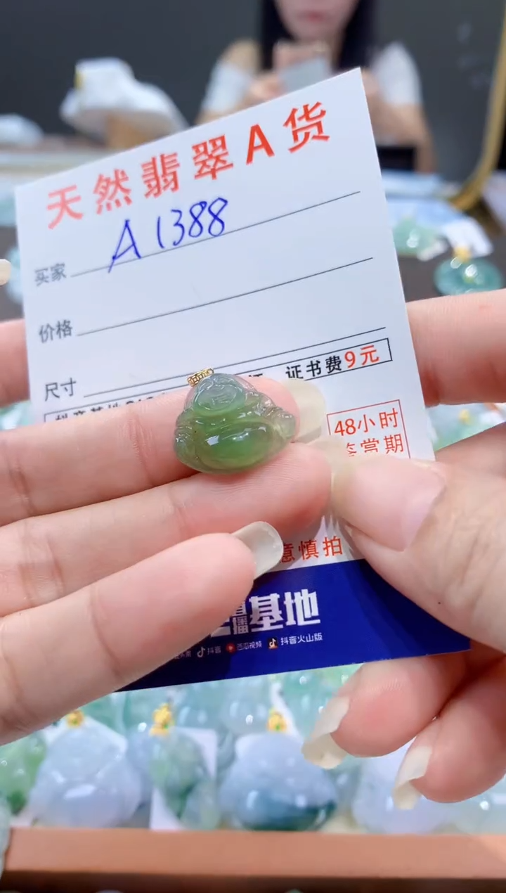 颈饰未镶嵌翡翠天然翡翠A货挂件 