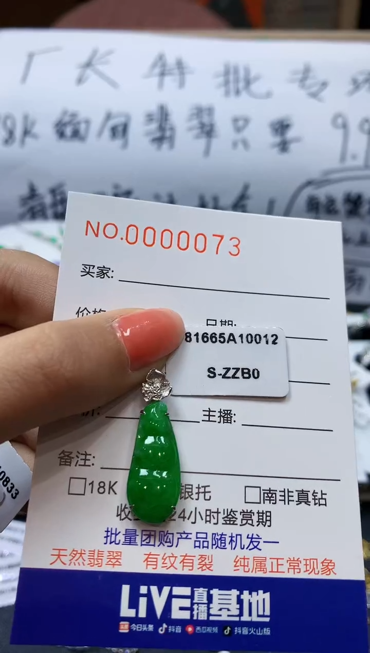 【闪购商品】翡翠吊坠(不含链)未镶嵌多样性发一件0073