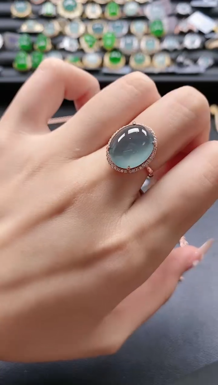 【闪购商品】翡翠戒指银S925镶嵌51511