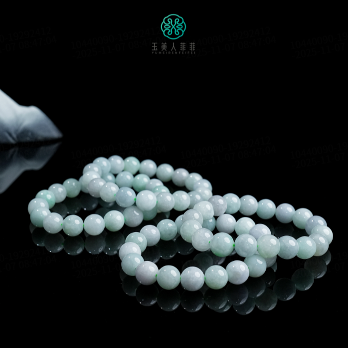 石惑珠宝~翡翠圆珠手串约10mm-多样性发一