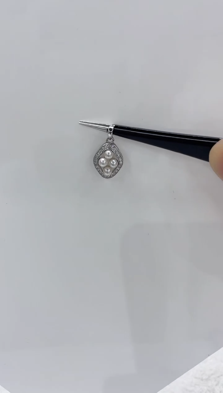 【闪购商品】海水珍珠吊坠(不含链)银S925镶嵌海水珍珠吊坠