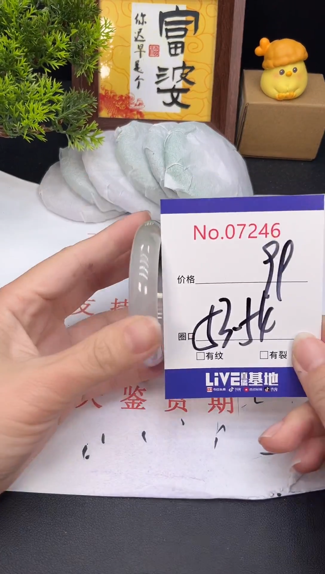 未镶嵌手镯翡翠7246