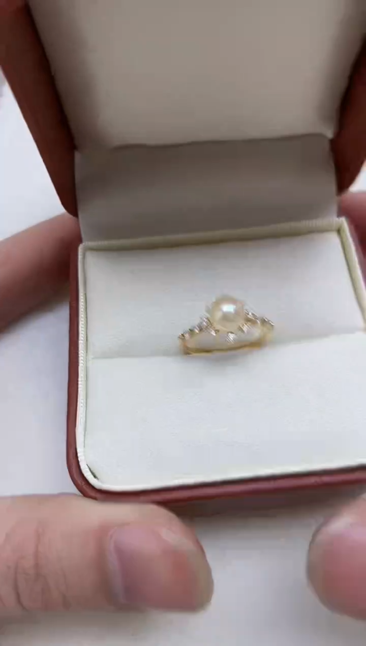 银S925镶嵌建筑海水珍珠  