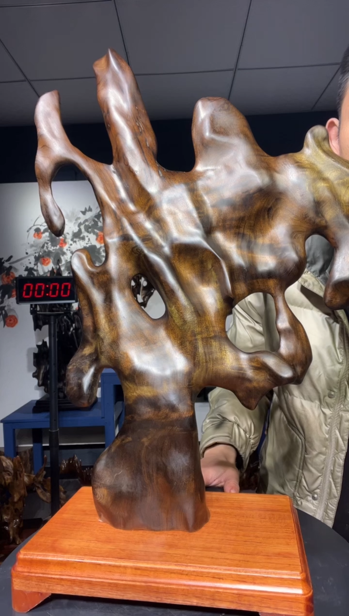 【闪购商品】香榧木木雕金丝楠木工艺品摆件